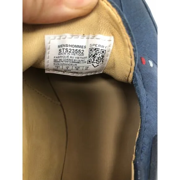 New Sperry Top Sider Men Blue Flat Shoes Size 7