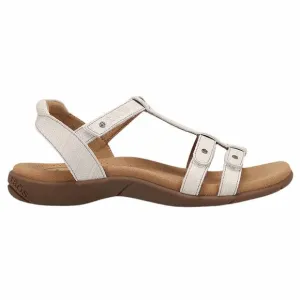 NEW TAOS women's trophy 2 leather sandal in white