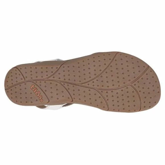 NEW TAOS women's trophy 2 leather sandal in white