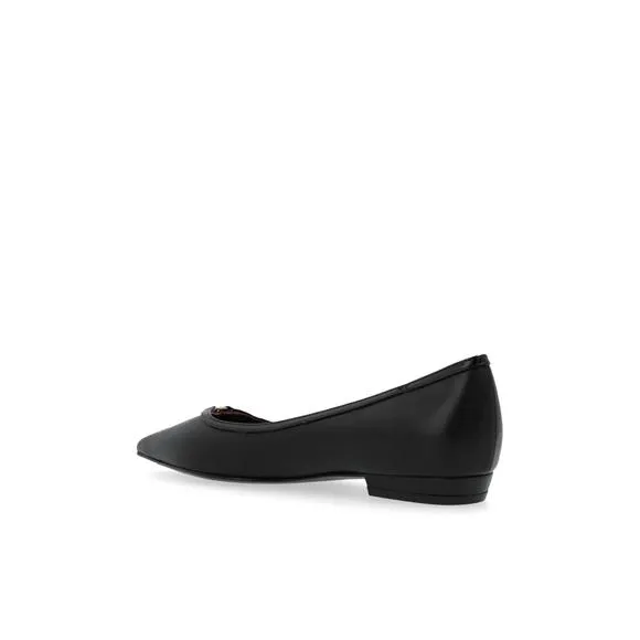 NEW TORY BURCH women double t buckle flat in black