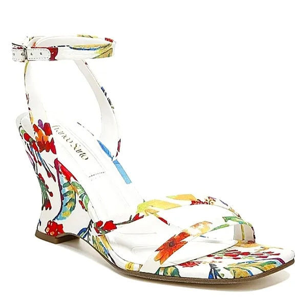 New w/o Box Franco Sarto L-Franca Ankle Strap Wedge Dress Sandals Size 6.5