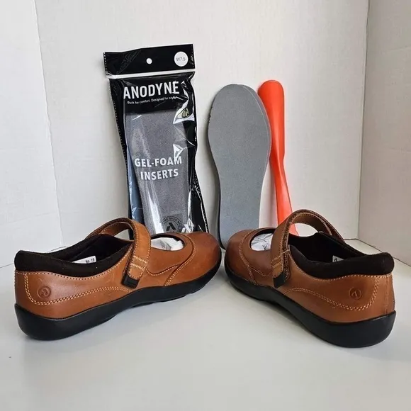 Nib- Anodyne, Women's No.19 Diabetic Casual Mary Jane Leather Shoes. Size: 7.5w.