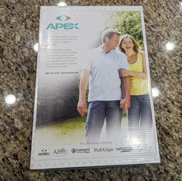NIB APEX 3 Velcro Strap Diabetic Leather X Last Walking Shoe Men's 9W