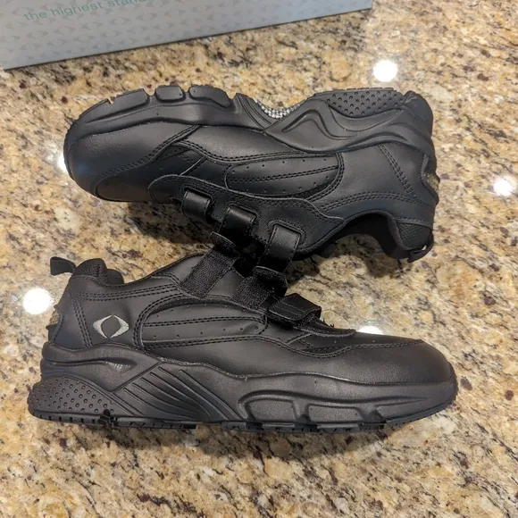 NIB APEX 3 Velcro Strap Diabetic Leather X Last Walking Shoe Men's 9W