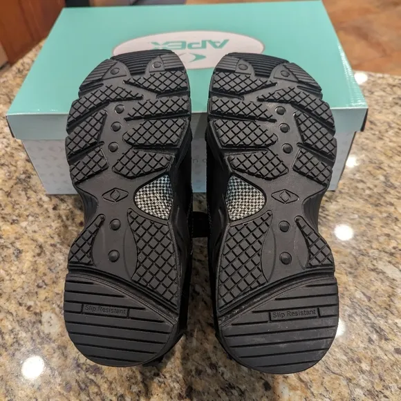 NIB APEX 3 Velcro Strap Diabetic Leather X Last Walking Shoe Men's 9W