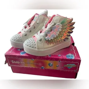 NIB Skechers Twinkle Toes High Top Sneakers with Wings