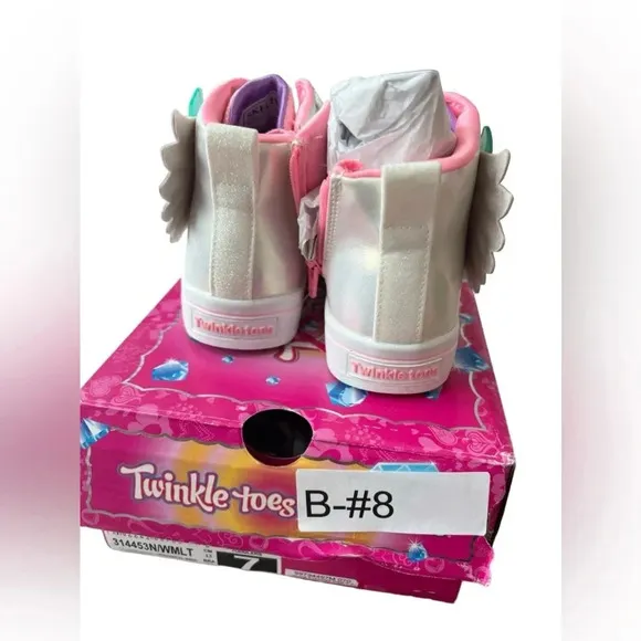 NIB Skechers Twinkle Toes High Top Sneakers with Wings