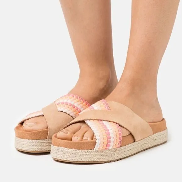 NIB TOMS Paloma Espadrille Slide Sandals