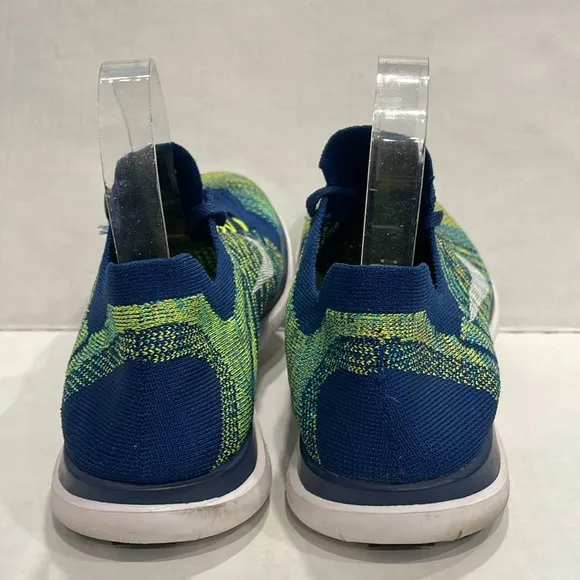 Nike 717075-402 Free 4.0 Barefoot Flyknit Running Shoes Men 8.5  Brave Blue/Volt