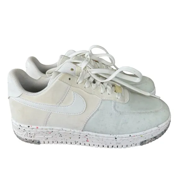 Nike Air Force 1 Crater White Athletic Lace Up Women's Shoes Size 9 CT1986-100