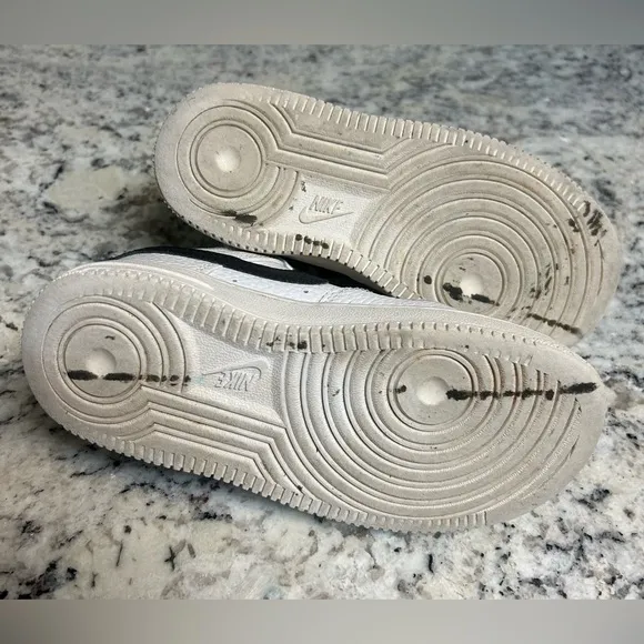 Nike Air Force 1 Kids White and Black Sneakers