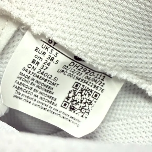 Nike Air Force 1 Low LE Triple White GS Shoes DH2920-111 NEW* Sz 6 / WMNS 7.5