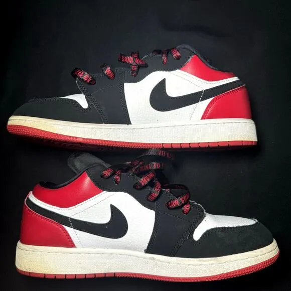 Nike Air Jordan 1 Low GS Black Toe Men's Shoes  - Size 7