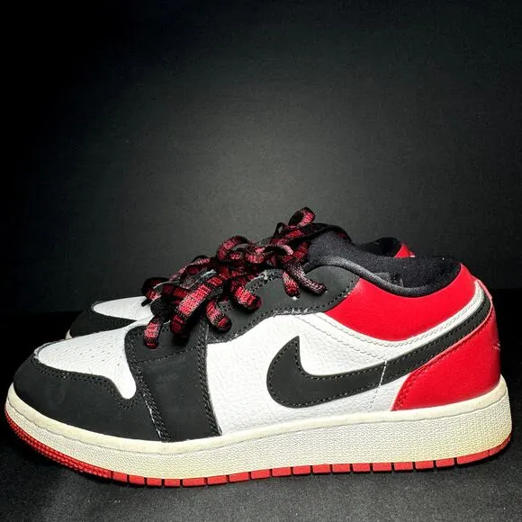 Nike Air Jordan 1 Low GS Black Toe Men's Shoes  - Size 7