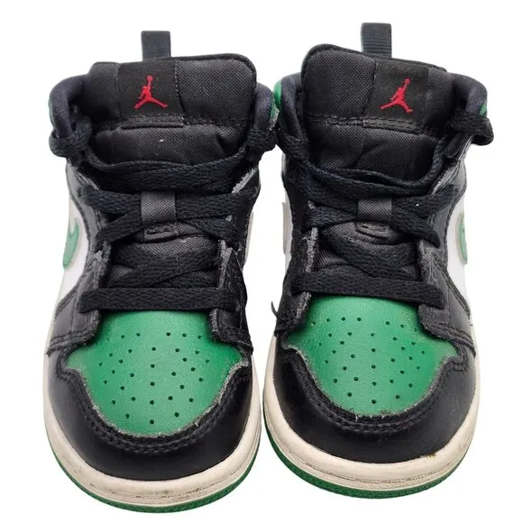 Nike Air Jordan 1 Retro High OG Pine Green Black Childrens Sneakers Size 6C