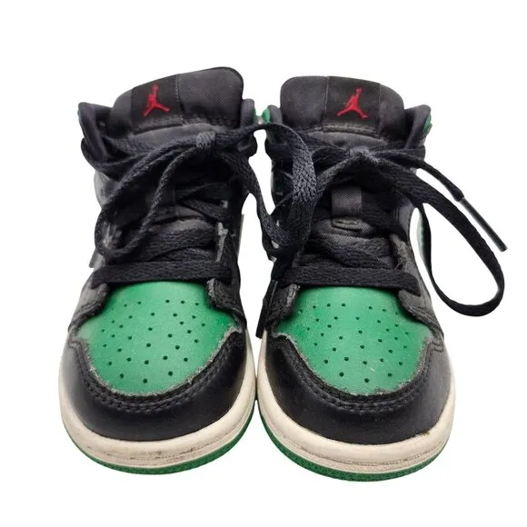 Nike Air Jordan 1 Retro High OG Pine Green Black Childrens Sneakers Size 6C
