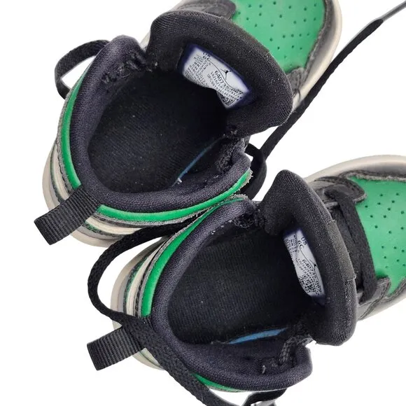 Nike Air Jordan 1 Retro High OG Pine Green Black Childrens Sneakers Size 6C