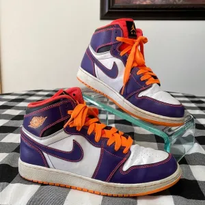 Nike Air Jordan 1 Retro High Tasmanian Devil 705300-507 Purple Orange 6.5Y Shoe