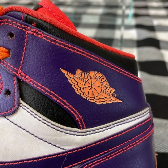 Nike Air Jordan 1 Retro High Tasmanian Devil 705300-507 Purple Orange 6.5Y Shoe