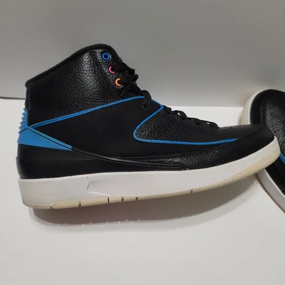 Nike Air Jordan 2 Retro Radio Raheem Black/Blue Shoes 2016 Release Men's Size 11