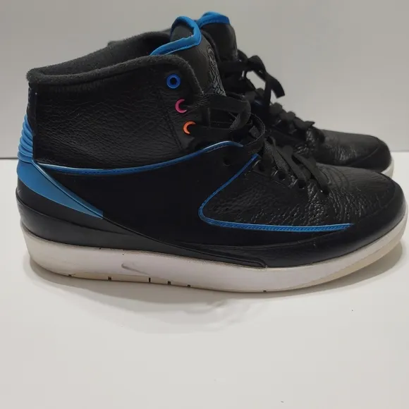 Nike Air Jordan 2 Retro Radio Raheem Black/Blue Shoes 2016 Release Men's Size 11