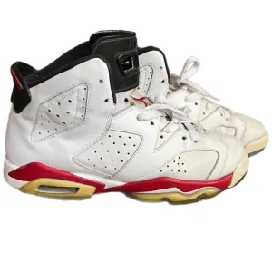 Nike Air Jordan 6 VI Retro 2010 White Red Shoes Sneakers 6Y Women’s 7.5