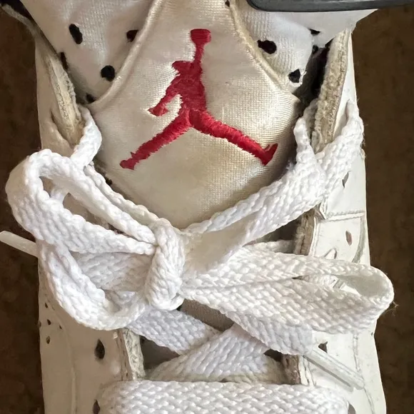 Nike Air Jordan 6 VI Retro 2010 White Red Shoes Sneakers 6Y Women’s 7.5