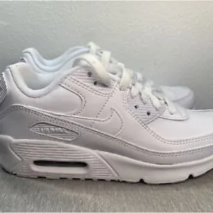 Nike Air Max 90 LTR GS Size 5Y Triple White CD6864-100