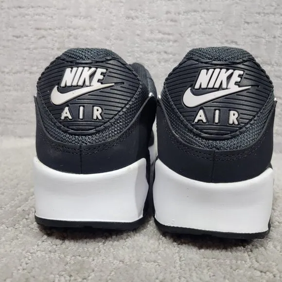 Nike AIR Max 90 Mens Size US 12 White/Smoke Grey/Black Textile Running Sneakers