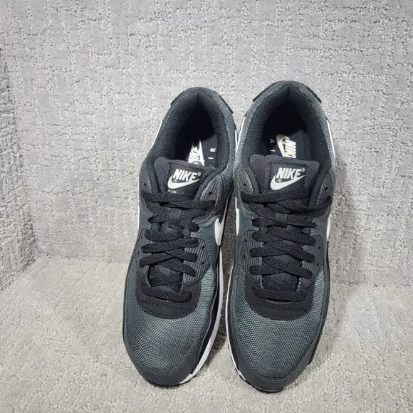 Nike AIR Max 90 Mens Size US 12 White/Smoke Grey/Black Textile Running Sneakers