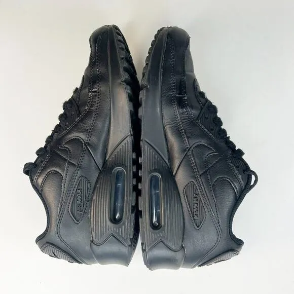 Nike Air Max 90 Sneakers Shoes Black Big Kids Youth Boy Girl 4.5