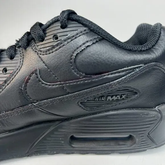Nike Air Max 90 Sneakers Shoes Black Big Kids Youth Boy Girl 4.5