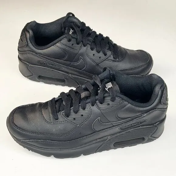 Nike Air Max 90 Sneakers Shoes Black Big Kids Youth Boy Girl 4.5