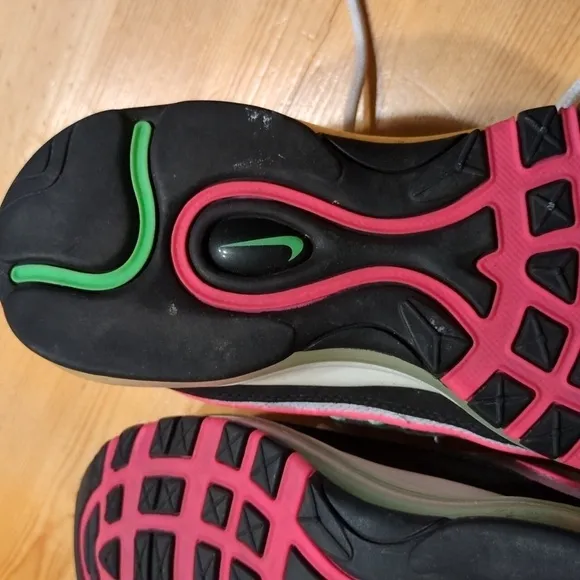Nike Air Max 98 Lace-Up Sneakers Cushioned Mesh Rubber Watermelon Colorway W 7.5