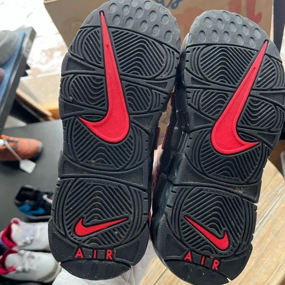 Nike Air More Uptempo 'Medium Ash Siren Red White' DH9723-200 3Y