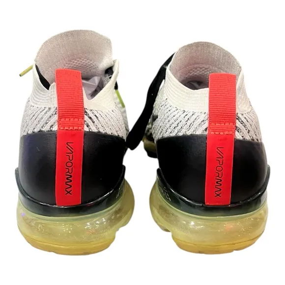 Nike Air Vapormax Flyknit 3 Mens Size 8.5 Beige Black Neon Athletic Sneakers