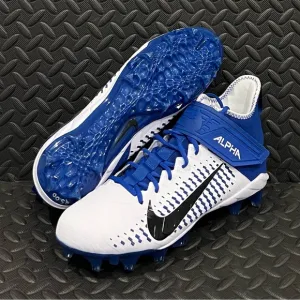 Nike Alpha Menace Pro 2 Mid White‎ Team Royal Football Cleats Mens Size 12
