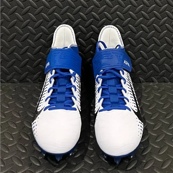 Nike Alpha Menace Pro 2 Mid White‎ Team Royal Football Cleats Mens Size 12