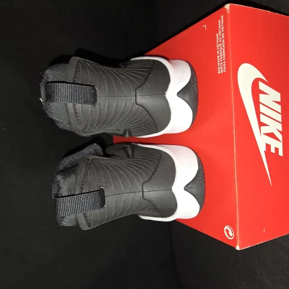 Nike Black and White High-Top Sneakers with Knit Upper