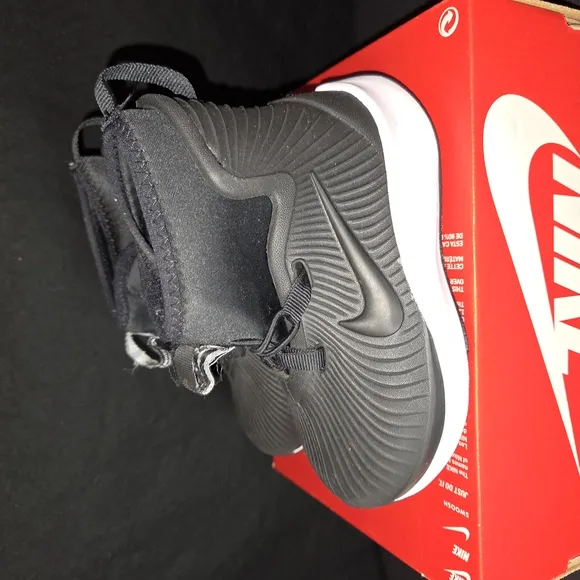 Nike Black and White High-Top Sneakers with Knit Upper