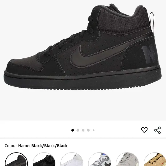 Nike Black High-Top Sneakers with Padded Collar