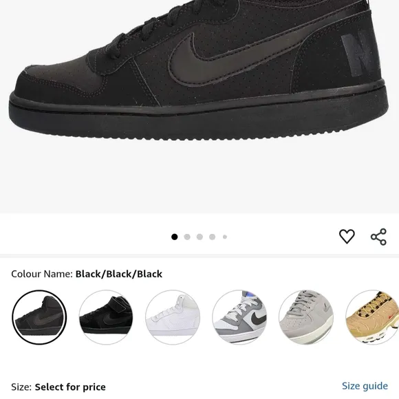 Nike Black High-Top Sneakers with Padded Collar
