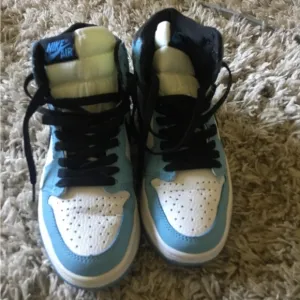 Nike Blue and White Air Jordan Sneakers Classic Design