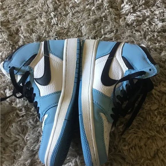 Nike Blue and White Air Jordan Sneakers Classic Design
