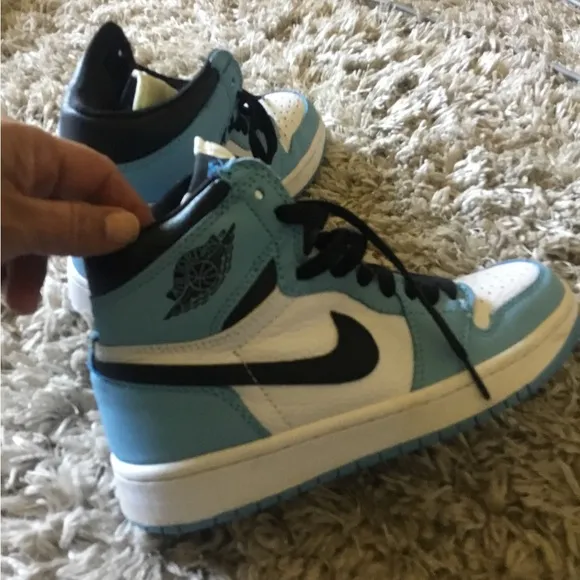 Nike Blue and White Air Jordan Sneakers Classic Design