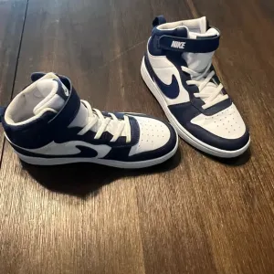 Nike Blue and White High-Top Sneakers