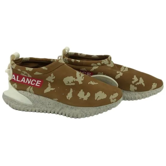 Nike Brown &amp; White Slip-On Sneakers | Logo Accent