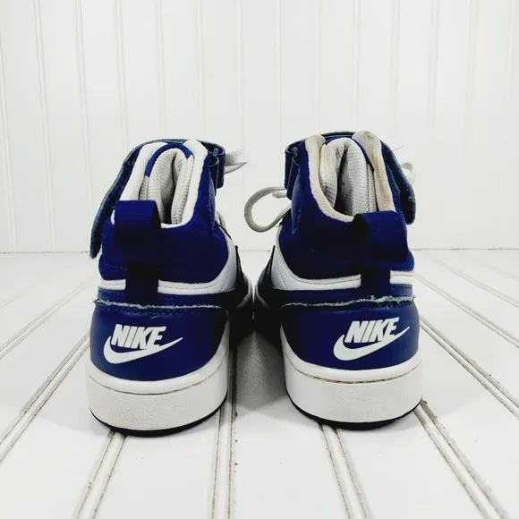 Nike Court Borough Mid 2 White Blue Athleisure Running Sneakers B420