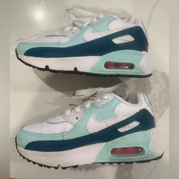 Nike Girls Air Max Sneakers - Teal and White