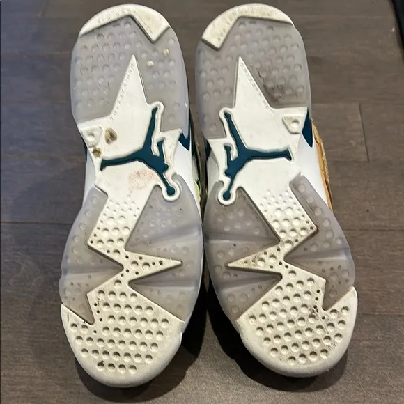 Nike Gold and Blue Sneakers with High-Top Design